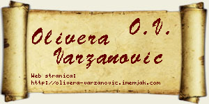 Olivera Varzanović vizit kartica
